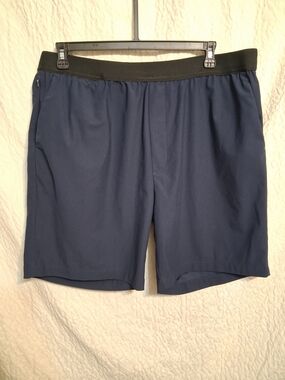 Men's Society Of One Athletic Elastic-Waist Shorts in Navy